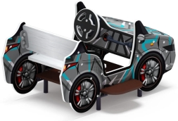 Кабриолет (серый) - Беседка машинка средняя - мф 10.03.02-04.И1, фото 4