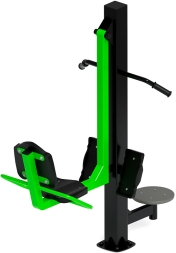 Жим ногами+Твистер (зеленый) - Уличный тренажер - СТ 022-12, фото 3 Жим ногами+Твистер (зеленый) - Уличный тренажер - СТ 022-12, фото 3