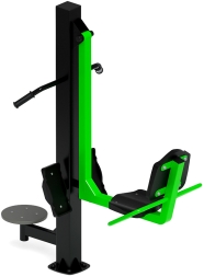 Жим ногами+Твистер (зеленый) - Уличный тренажер - СТ 022-12, фото 2 Жим ногами+Твистер (зеленый) - Уличный тренажер - СТ 022-12, фото 2