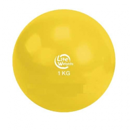 Медбол 1кг 1701LW, желтый, фото 1