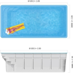 Бассейн 6,12х3х1,68м. Эйгер Marshall Pools (чаша), фото 6