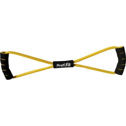 Эспандер трубчатый PROFI-FIT, &quot;восьмерка&quot;, желтый, сопротивление слабое 3,5 кг, фото 1