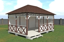 Прямоугольная беседка КАЛИФОРНИЯ Прямоугольная беседка КАЛИФОРНИЯ