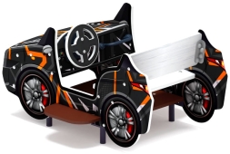 Кабриолет (черный) - Беседка машинка средняя - МФ 10.03.02-05.И1, фото 3