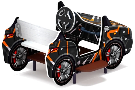 Кабриолет (черный) - Беседка машинка средняя - МФ 10.03.02-05.И1, фото 2