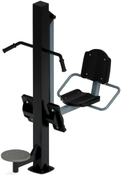 Жим ногами+Твистер (серый) - Уличный тренажер - СТ 022-13, фото 1 Жим ногами+Твистер (серый) - Уличный тренажер - СТ 022-13, фото 1