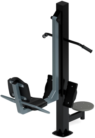 Жим ногами+Твистер (серый) - Уличный тренажер - СТ 022-13, фото 5