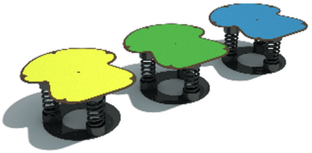 Качалка на пружине Грибок-3 для детской площадки, фото 3