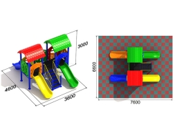 Детская игровая площадка Близнецы 1.1, фото 3 Детская игровая площадка Близнецы 1.1, фото 3
