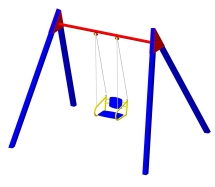 Одноместные качели Пионер Дворовые ЦК2УМ 1 для детских площадок