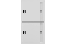 Пожарный шкаф НПО ПУЛЬС ШП-К-О-Пульс-320-12 НЗБ/ВЗБ (У) ручка-замок, пр/лев, нав/встр, закрытый, белый, 700x1300x300 мм 5501010500146