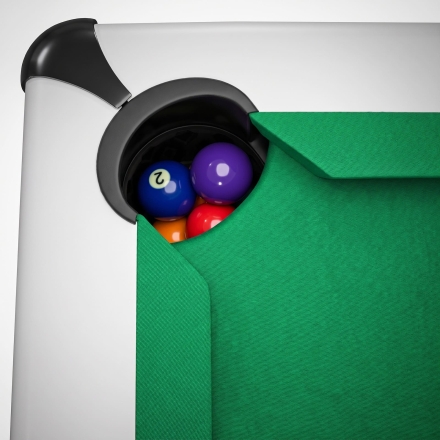 Бильярдный стол для пула Dynamic Billard "Triumph Plus" 8 футов (матово-белый) в комплекте, аксессуары и сукно, фото 4