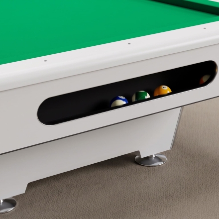 Бильярдный стол для пула Dynamic Billard "Triumph Plus" 8 футов (матово-белый) в комплекте, аксессуары и сукно, фото 6