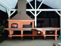 Печь Аристократ 750 Прямоугольный кирпич коричневый