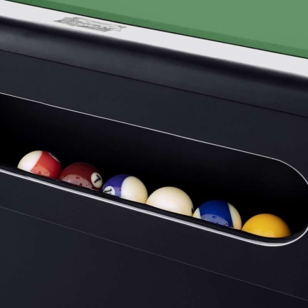 Бильярдный стол для пула Dynamic Billard "Triumph Plus" 8 футов (черный) в комплекте, аксессуары и сукно, фото 7