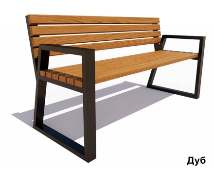 Скамейка уличная Кёльн, Лиственница 1,2 м, фото 1