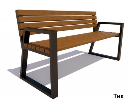 Скамейка уличная Кёльн, Лиственница 1,2 м, фото 5