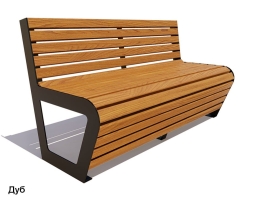 Скамейка уличная Клин, Лиственница 3 м, фото 4 Скамейка уличная Клин, Лиственница 3 м, фото 4