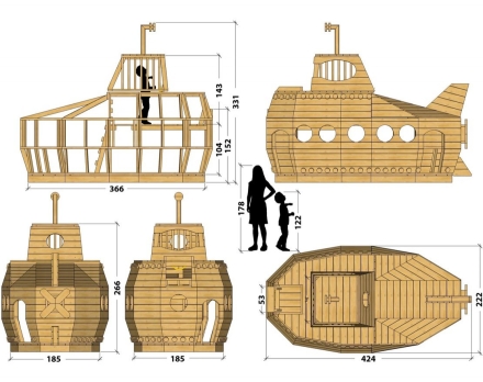 Игровой комплекс TORUDA WOOD Подводная лодка, фото 3
