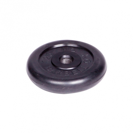 Диск обрезиненный Barbell d 51 мм чёрный 1,25 кг, фото 1