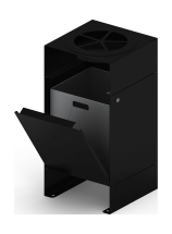 Урна парковая с пепельницей (черная) - МФ 50.02.05-01 (под анкера)