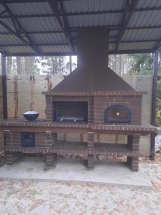 Печь Аристократ 750 Прямоугольный кирпич микс коричневого с желтым