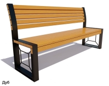 Скамейка уличная Бавария, Лиственница 2 м Скамейка уличная Бавария, Лиственница 2 м