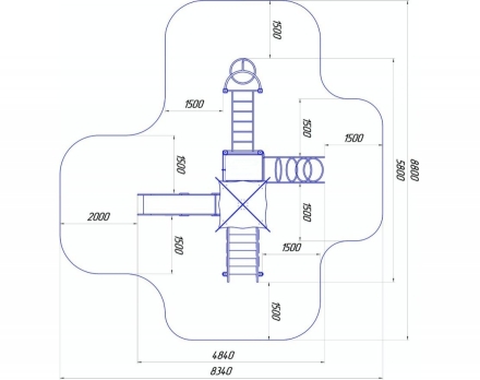 Игровой комплекc с ламинированным полом ИК-09, фото 2