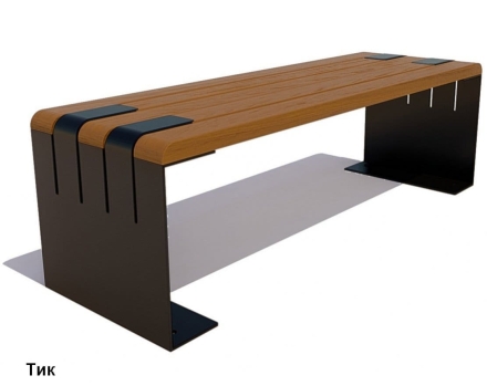 Скамейка уличная Симферополь (банкетка), Лиственница 1,2 м, фото 1