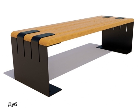 Скамейка уличная Симферополь (банкетка), Лиственница 1,2 м, фото 6