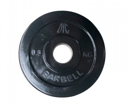 Диск обрезиненный DFC, чёрный, резин.втулка, 26мм, 0,5кг, фото 1