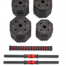 Гантели гексагональные разборные с грифом, 30 кг. (2 шт. х 15 кг.) , фото 2