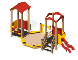 Песочный дворик ПС-55.2 для детской площадки, фото 1 Песочный дворик ПС-55.2 для детской площадки, фото 1