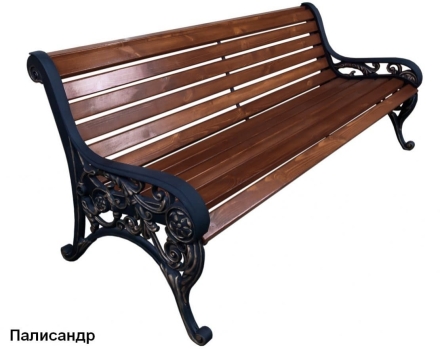 Скамейка парковая Ренессанс, Лиственница 2 м, фото 3