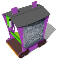 Игровой комплекс Вагон №1 ВСТ 1121 для детской площадки, фото 2