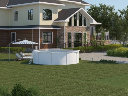 Бассейн диаметром 4,6 м. белый, фото 2