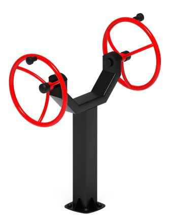 Рули (положение сидя) красный - Уличный тренажер - СТ 106-11, фото 2