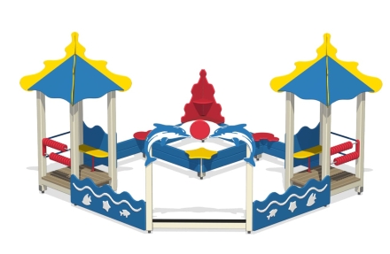 Песочный дворик Коралл ПС-16 без горки для детской площадки, фото 2