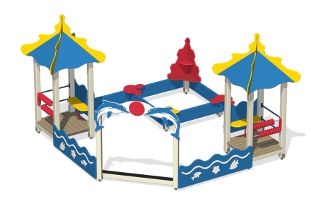 Песочный дворик Коралл ПС-16 без горки для детской площадки, фото 1