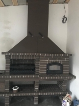 Печь Аристократ 760 Прямоугольный кирпич красный с коричневым