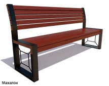 Скамейка уличная Бавария, Лиственница 0,6 м Скамейка уличная Бавария, Лиственница 0,6 м