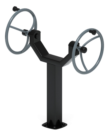 Рули (положение сидя) серый - Уличный тренажер - СТ 106-13, фото 2