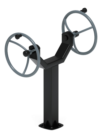 Рули (положение сидя) серый - Уличный тренажер - СТ 106-13, фото 3