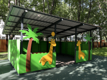 Теневой навес Жирафы ЛГТН-4,2х6-Ф-Ж для детской площадки