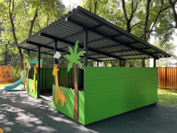Теневой навес Жирафы ЛГТН-4,2х6-Ф-Ж для детской площадки, фото 4