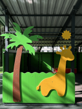 Теневой навес Жирафы ЛГТН-4,2х6-Ф-Ж для детской площадки