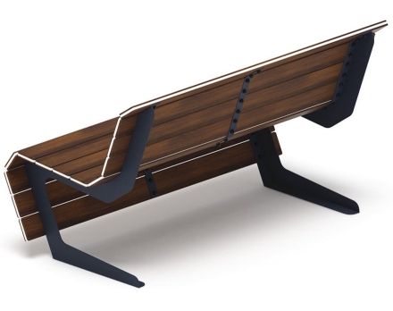 Скамья Волна спокойствия-1 (темный дуб), фото 3