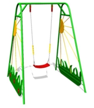 Детские качели Луг К007 с сидением К046 для игровых площадок