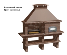 Печь Аристократ 760 Прямоугольный кирпич коричневый