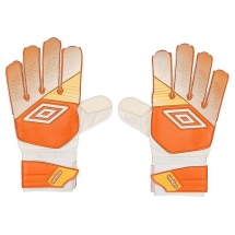 Перчатки вратарские тренировочные &quot;Umbro Velocita Club Glove&quot;, р.10, бело-оранжево-желтые
